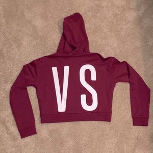 Victoria Secret Logo Crop Hoodie NWOT